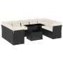 Gartensofa-Set 10-teilig mit schwarzen synthetischen Rattankissen von vidaXL, Gartensets - Ref: Foro24-3266816, Preis: 586,95...