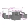 6-piece garden sofa set and black synthetic rattan cushions by vidaXL, Garden sets - Ref: Foro24-3275125, Price: 441,73 €, Di...