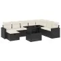 8-teiliges Gartensofa-Set und schwarze synthetische Rattankissen von vidaXL, Gartensets - Ref: Foro24-3274866, Preis: 558,83 ...