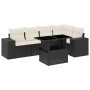 6-teilige Gartensofagarnitur und schwarze synthetische Rattankissen von vidaXL, Gartensets - Ref: Foro24-3269146, Preis: 414,...