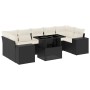 8-teiliges Gartensofa-Set und schwarze synthetische Rattankissen von vidaXL, Gartensets - Ref: Foro24-3269036, Preis: 522,19 ...