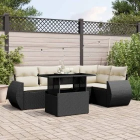 6-piece garden sofa set and black synthetic rattan cushions by vidaXL, Garden sets - Ref: Foro24-3268516, Price: 443,60 €, Di...