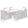 Garden dining set 7 pieces and gray synthetic rattan cushions by vidaXL, Garden sets - Ref: Foro24-3262783, Price: 946,62 €, ...