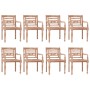 Batavia chairs 8 units solid teak wood whitewashed by vidaXL, Garden chairs - Ref: Foro24-3155990, Price: 873,17 €, Discount: %