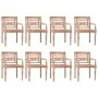 Sillas Batavia 8 uds madera maciza de teca encalada de vidaXL, Sillas de jardín - Ref: Foro24-3155990, Precio: 844,13 €, Desc...