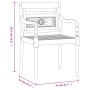 Batavia Stühle 8 Stk. massives weiß getünchtes Teakholz von vidaXL, Gartenstühle - Ref: Foro24-3155990, Preis: 873,17 €, Raba...