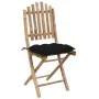 Folding 5-piece garden dining set with bamboo cushions by vidaXL, Garden sets - Ref: Foro24-3063982, Price: 268,29 €, Discoun...