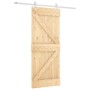 Schiebetür mit Beschlägen aus massivem Kiefernholz 85x210 cm von vidaXL, Türen - Ref: Foro24-3203158, Preis: 188,14 €, Rabatt: %