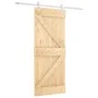 Sliding door with solid pine wood hardware 85x210 cm by vidaXL, Doors - Ref: Foro24-3203158, Price: 192,44 €, Discount: %