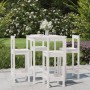 Set aus Tisch und hohen Gartenhockern 5 Stück Zirbenholz weiß von vidaXL, Gartensets - Ref: Foro24-3154741, Preis: 288,83 €, ...
