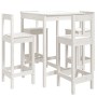 Set aus Tisch und hohen Gartenhockern 5 Stück Zirbenholz weiß von vidaXL, Gartensets - Ref: Foro24-3154741, Preis: 288,83 €, ...