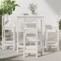 Garden table set and high stools 5 pieces white pine wood by vidaXL, Garden sets - Ref: Foro24-3154741, Price: 285,17 €, Disc...