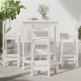 Set aus Tisch und hohen Gartenhockern 5 Stück Zirbenholz weiß von vidaXL, Gartensets - Ref: Foro24-3154741, Preis: 288,83 €, ...