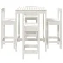 Garden table set and high stools 5 pieces white pine wood by vidaXL, Garden sets - Ref: Foro24-3154741, Price: 285,17 €, Disc...