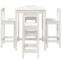 Set aus Tisch und hohen Gartenhockern 5 Stück Zirbenholz weiß von vidaXL, Gartensets - Ref: Foro24-3154741, Preis: 288,83 €, ...