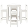 Set aus Tisch und hohen Gartenhockern 5 Stück Zirbenholz weiß von vidaXL, Gartensets - Ref: Foro24-3154741, Preis: 288,83 €, ...