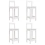 Garden table set and high stools 5 pieces white pine wood by vidaXL, Garden sets - Ref: Foro24-3154741, Price: 285,17 €, Disc...