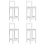 Set aus Tisch und hohen Gartenhockern 5 Stück Zirbenholz weiß von vidaXL, Gartensets - Ref: Foro24-3154741, Preis: 288,83 €, ...