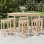 Hoher Gartentisch und Hocker 7 Stück massives Zirbenholz von vidaXL, Gartensets - Ref: Foro24-3154755, Preis: 430,71 €, Rabat...