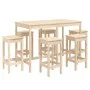 Garden table and high stools 7 pieces solid pine wood by vidaXL, Garden sets - Ref: Foro24-3154755, Price: 423,94 €, Discount: %