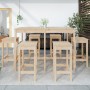 Garden table and high stools 7 pieces solid pine wood by vidaXL, Garden sets - Ref: Foro24-3154755, Price: 430,71 €, Discount: %