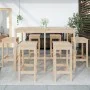 Garden table and high stools 7 pieces solid pine wood by vidaXL, Garden sets - Ref: Foro24-3154755, Price: 423,94 €, Discount: %