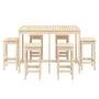Garden table and high stools 7 pieces solid pine wood by vidaXL, Garden sets - Ref: Foro24-3154755, Price: 423,94 €, Discount: %