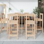 Set aus hohem Gartentisch und Hockern 7 Stück massives Kiefernholz von vidaXL, Gartensets - Ref: Foro24-3154760, Preis: 382,1...