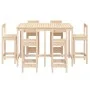 Garden table set and high stools 7 pieces solid pine wood by vidaXL, Garden sets - Ref: Foro24-3154760, Price: 377,31 €, Disc...