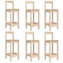 Garden table set and high stools 7 pieces solid pine wood by vidaXL, Garden sets - Ref: Foro24-3154760, Price: 382,18 €, Disc...