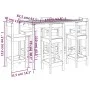 Set aus hohem Gartentisch und Hockern 7 Stück massives Kiefernholz von vidaXL, Gartensets - Ref: Foro24-3154760, Preis: 377,3...