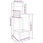 Hocker 2 Stück massives Kiefernholz weiß 40x41,5x112 cm von vidaXL, Essstühle - Ref: Foro24-822143, Preis: 98,05 €, Rabatt: %