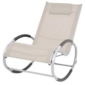 Silla mecedora de jardín de textilene color crema de vidaXL, Sillas de jardín - Ref: Foro24-47782, Precio: 125,34 €, Descuent...