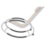 Gartenschaukelstuhl aus cremefarbenem Textilene von vidaXL, Gartenstühle - Ref: Foro24-47782, Preis: 128,04 €, Rabatt: %