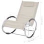 Gartenschaukelstuhl aus cremefarbenem Textilene von vidaXL, Gartenstühle - Ref: Foro24-47782, Preis: 128,04 €, Rabatt: %