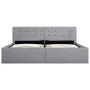 Hydraulisches Canapébett mit LED-Aufbewahrung aus hellgrauem Stoff, 160 x 200 cm von vidaXL, Betten und Lattenroste - Ref: Fo...