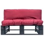 Sofá de palets de jardín con cojines rojos madera de pino by vidaXL, Outdoor sofas - Ref: Foro24-277412, Price: 119,64 €, Dis...
