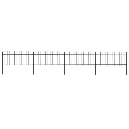 Gartenzaun mit Speerspitzen Stahl schwarz 6,8x0,8 m von vidaXL, Zaunpaneele - Ref: Foro24-277605, Preis: 196,71 €, Rabatt: %