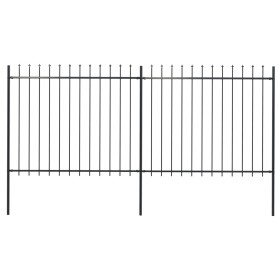Gartenzaun mit Speerspitzen Stahl schwarz 3,4x1,5 m von vidaXL, Zaunpaneele - Ref: Foro24-277630, Preis: 142,10 €, Rabatt: %