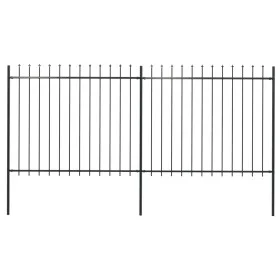 Gartenzaun mit Speerspitzen Stahl schwarz 3,4x1,5 m von vidaXL, Zaunpaneele - Ref: Foro24-277630, Preis: 133,91 €, Rabatt: %