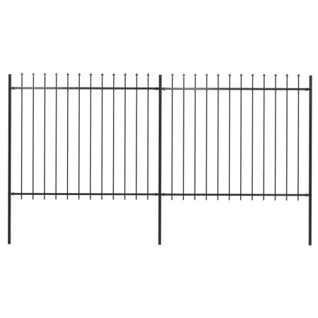 Gartenzaun mit Speerspitzen Stahl schwarz 3,4x1,5 m von vidaXL, Zaunpaneele - Ref: Foro24-277630, Preis: 142,10 €, Rabatt: %