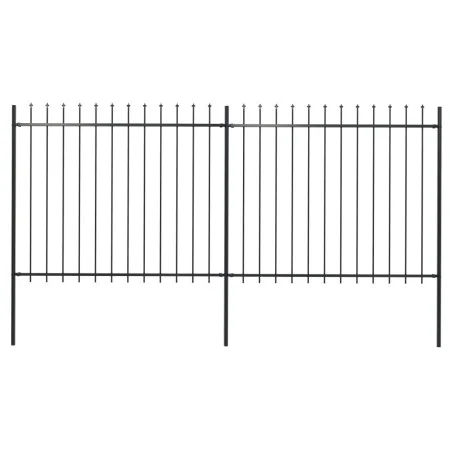 Gartenzaun mit Speerspitzen Stahl schwarz 3,4x1,5 m von vidaXL, Zaunpaneele - Ref: Foro24-277630, Preis: 142,66 €, Rabatt: %