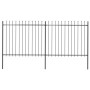 Garden fence with black steel spear points 3.4x1.5 m by vidaXL, fence panels - Ref: Foro24-277630, Price: 142,10 €, Discount: %