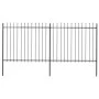 Gartenzaun mit Speerspitzen Stahl schwarz 3,4x1,5 m von vidaXL, Zaunpaneele - Ref: Foro24-277630, Preis: 142,66 €, Rabatt: %