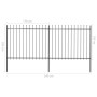 Garden fence with black steel spear points 3.4x1.5 m by vidaXL, fence panels - Ref: Foro24-277630, Price: 142,10 €, Discount: %