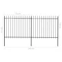 Gartenzaun mit Speerspitzen Stahl schwarz 3,4x1,5 m von vidaXL, Zaunpaneele - Ref: Foro24-277630, Preis: 142,66 €, Rabatt: %