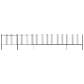 Gartenzaun mit Speerspitzen Stahl schwarz 8,5x1,2 m von vidaXL, Zaunpaneele - Ref: Foro24-277624, Preis: 289,69 €, Rabatt: %