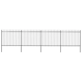 Valla de jardín con puntas de lanza acero negro 6,8x1,5 m by vidaXL, fence panels - Ref: Foro24-277632, Price: 256,42 €, Disc...