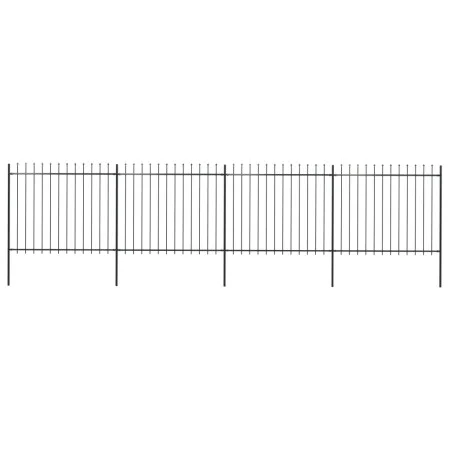 Gartenzäune mit schwarzen Stahllanzenspitzen 6,8x1,5 m von vidaXL, Zaunpaneele - Ref: Foro24-277632, Preis: 273,15 €, Rabatt: %