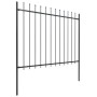 Gartenzäune mit schwarzen Stahllanzenspitzen 6,8x1,5 m von vidaXL, Zaunpaneele - Ref: Foro24-277632, Preis: 271,77 €, Rabatt: %